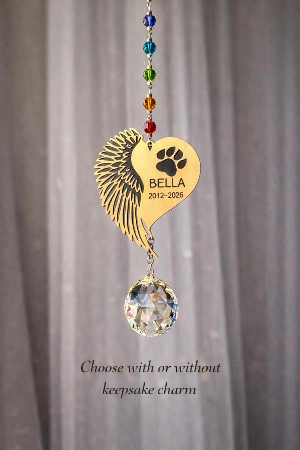 Personalized Dog Memorial Suncatcher – Rainbow Bridge Pet Remembrance Gift