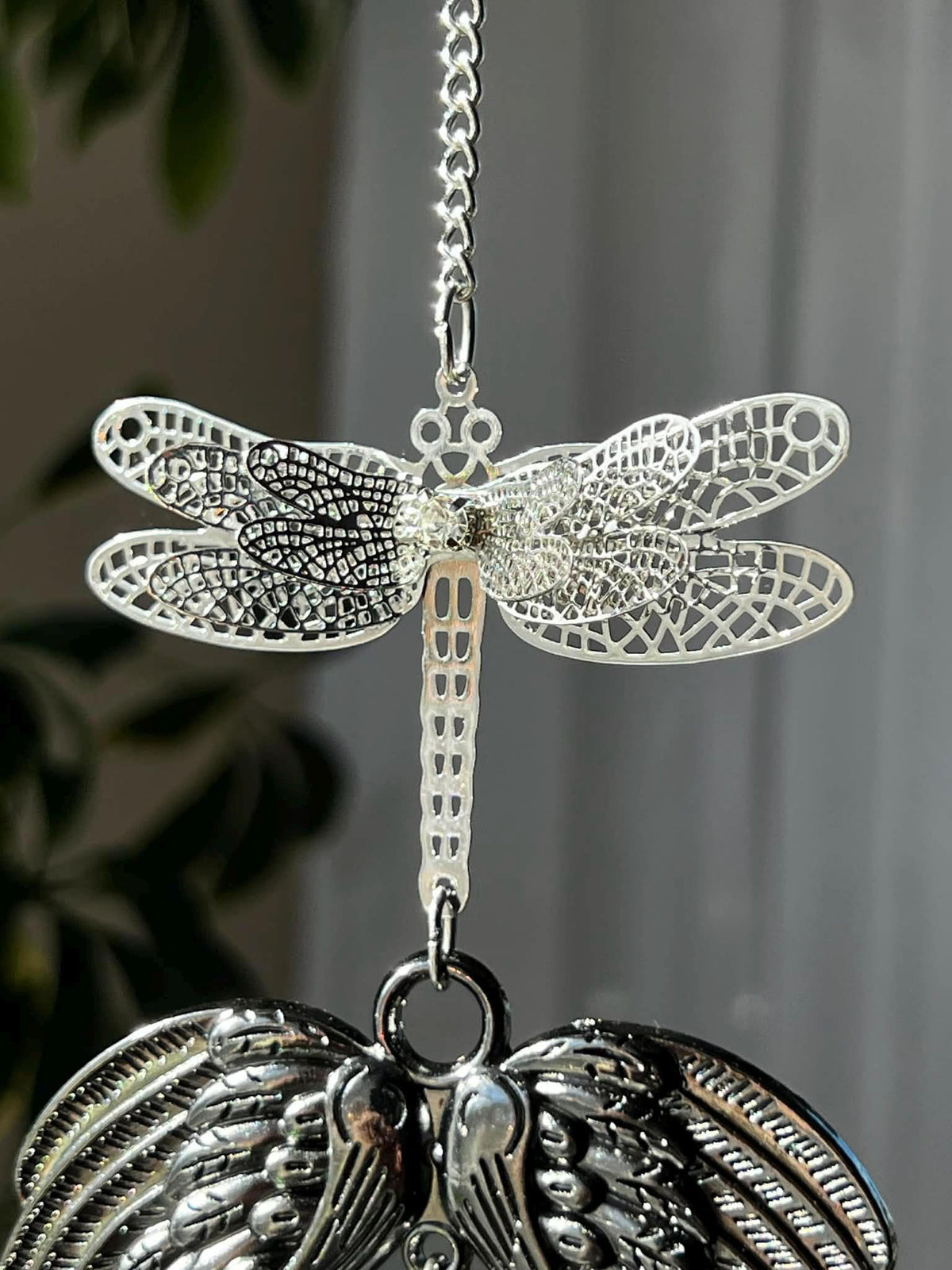 Dragonfly Angel Wings Crystal Suncatcher