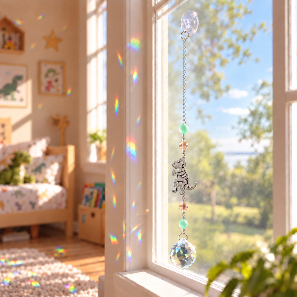 T-Rex Dinosaur Crystal Suncatcher for Kids
