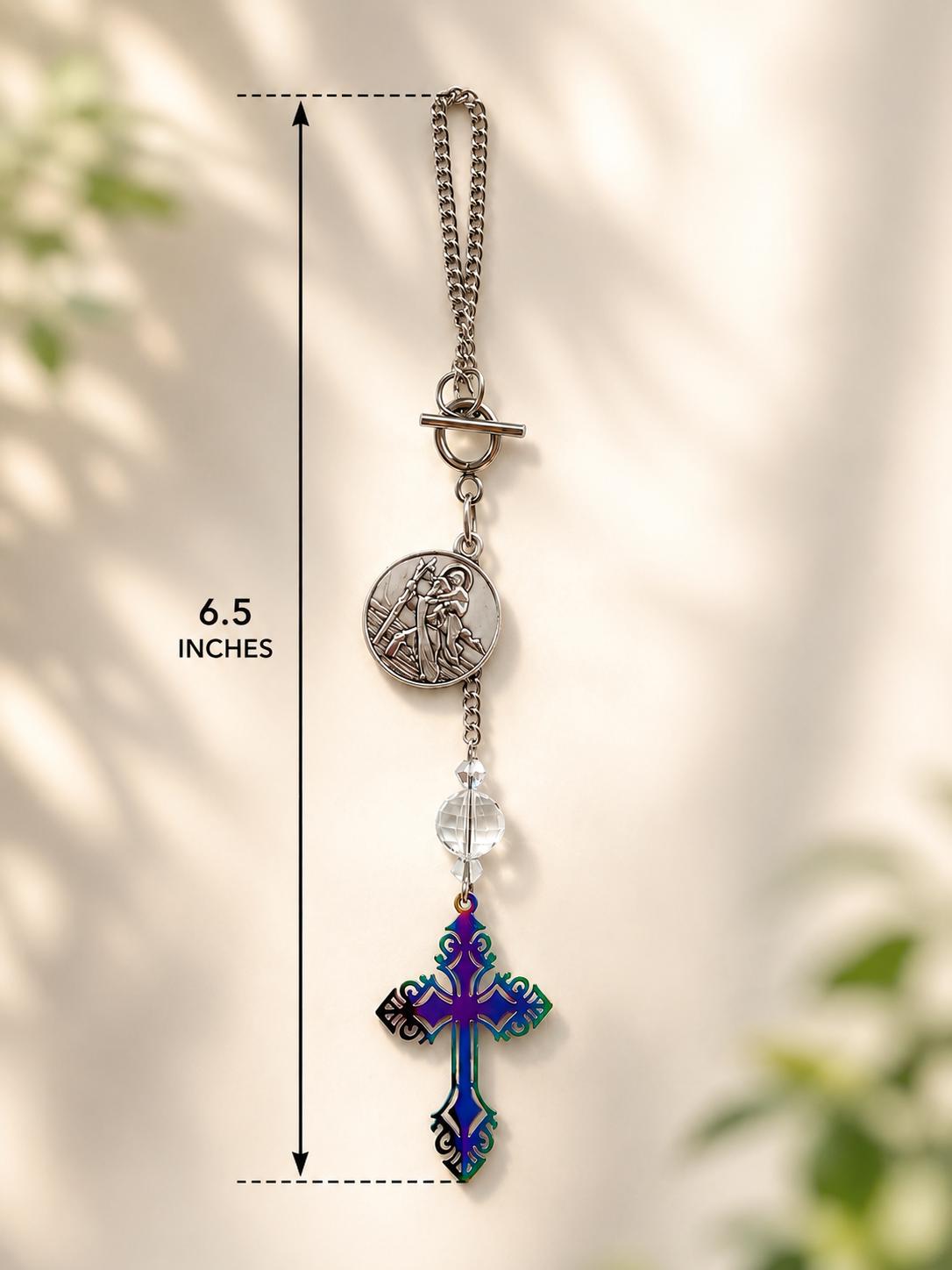 St. Christopher Car Charm – Patron Saint of Travelers Rearview Mirror Charm