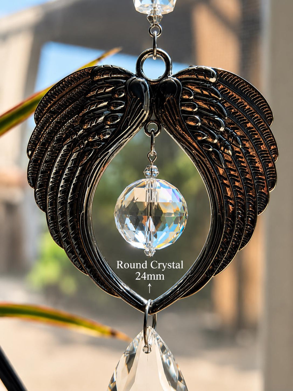 Angel Wings Memorial Suncatcher with Stand – Sympathy Gift for Loss of a Loved One